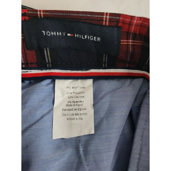 Tommy Hilfiger THELEX Tailored To Move Tribeca Plaid Skinny Pants 30WX30L NWT - Picture 6 of 13